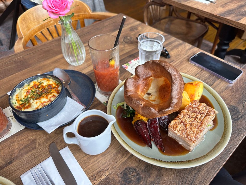 over head shot of roast chicken