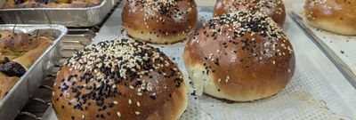 Brioche buns made during bake bread class at Open bakery