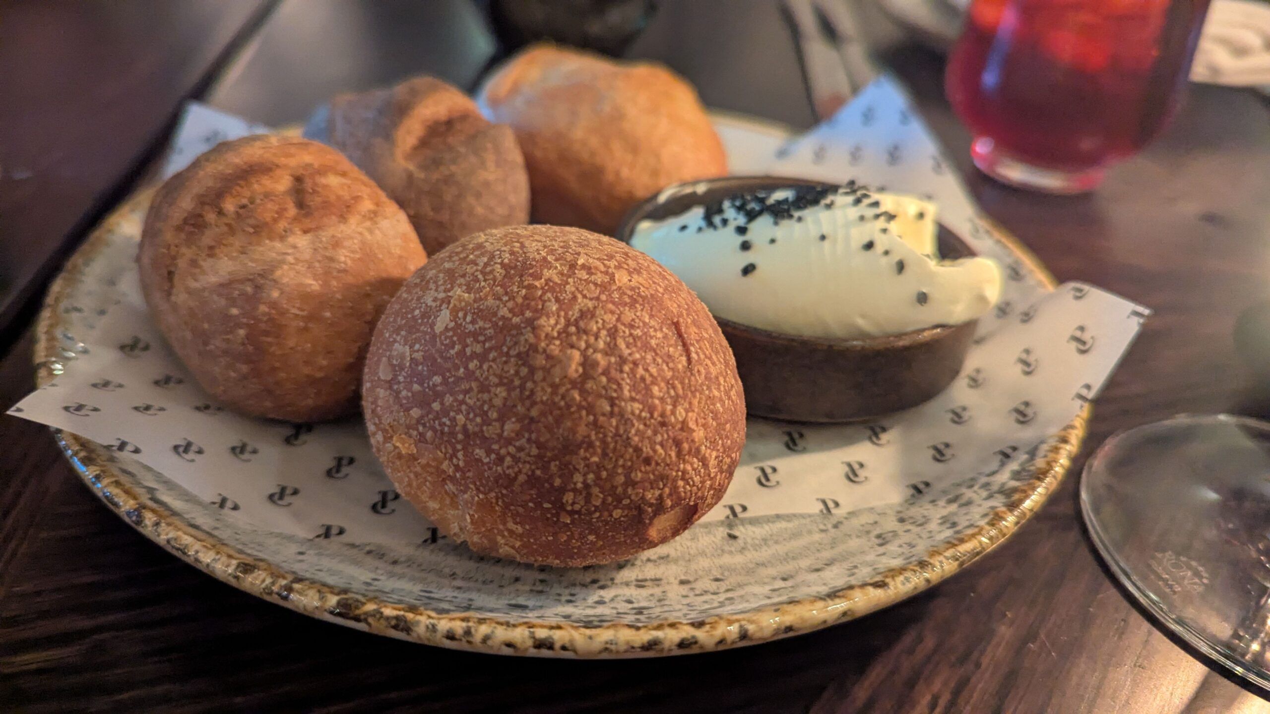 bread rolls with butter