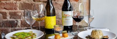 side shot of the dishes and drinks served on the table at Wild Flor