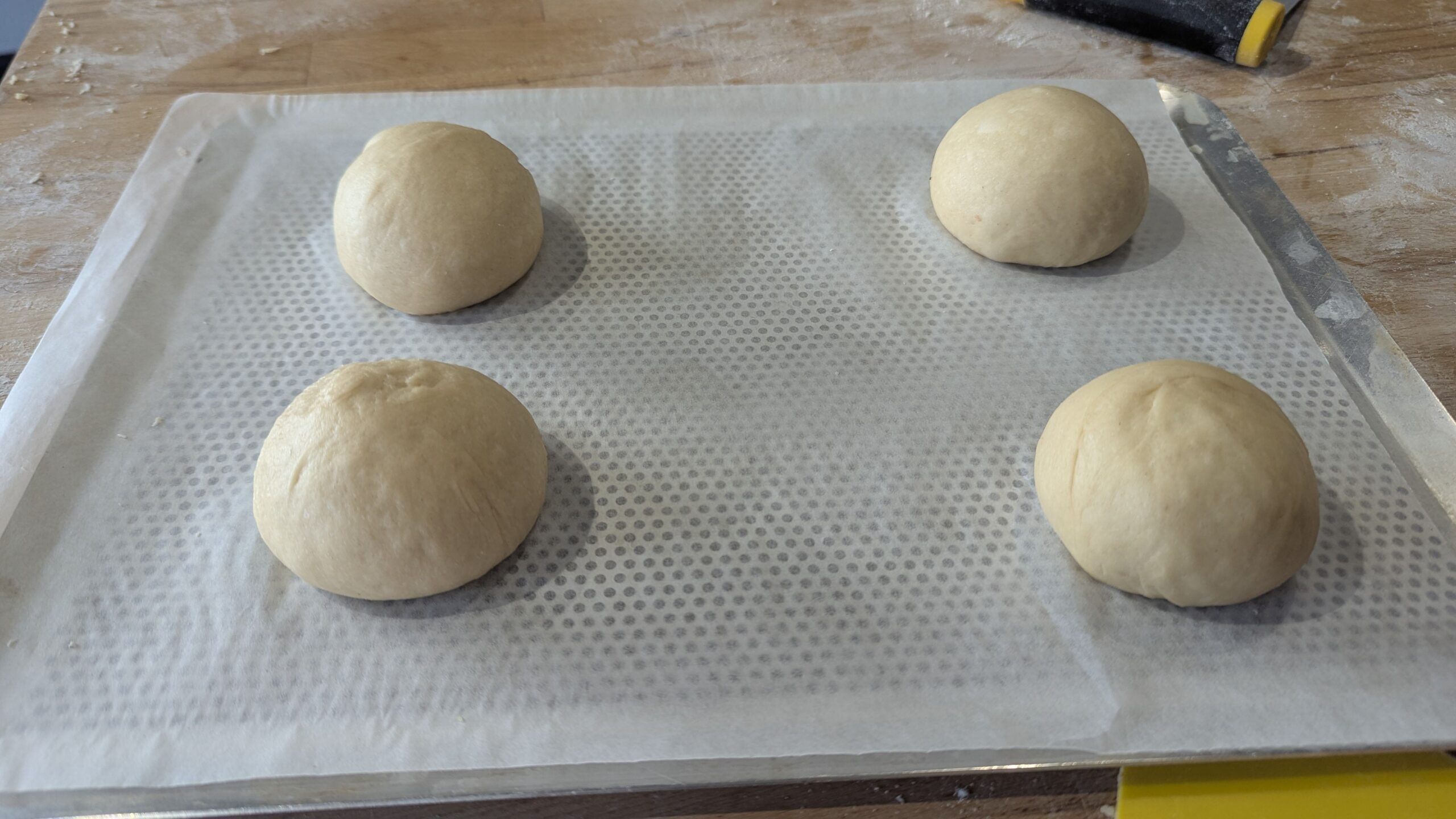 brioche buns sour dough at Open bakery