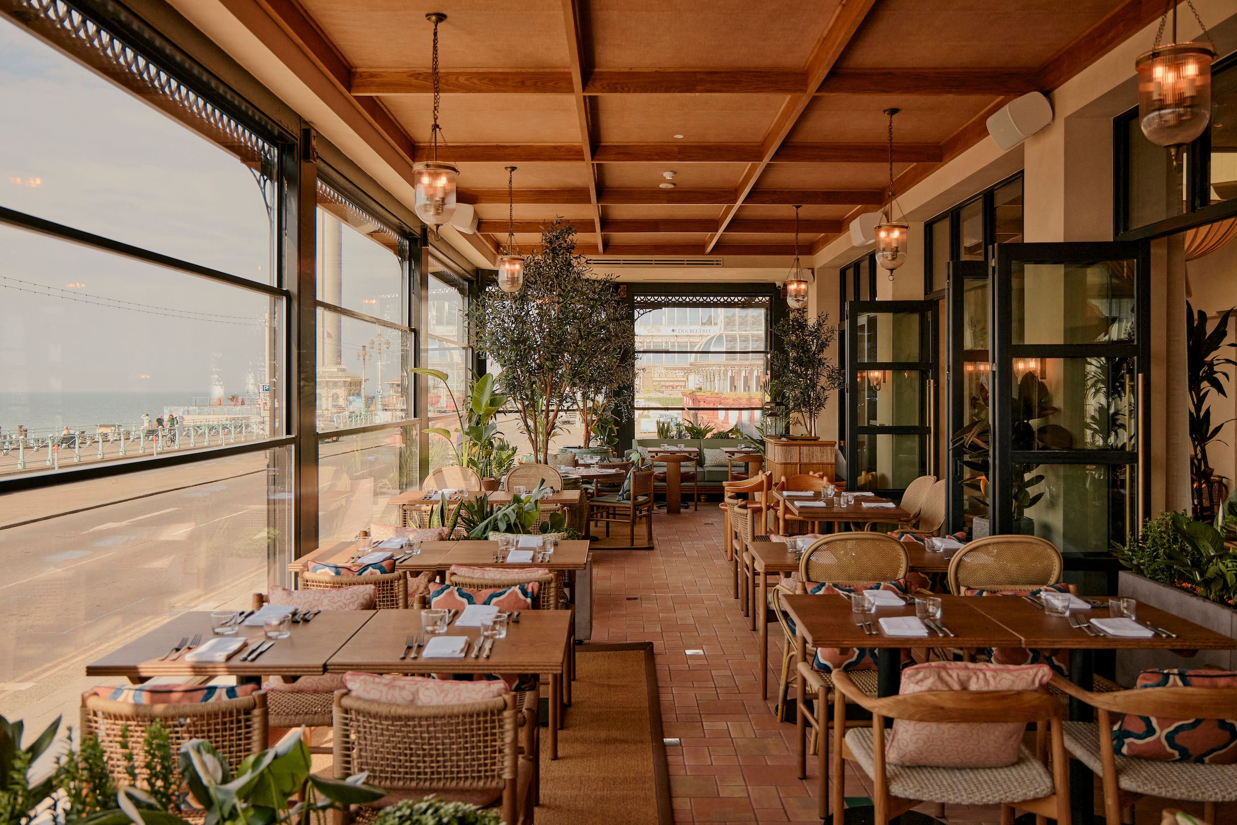 Terrace area at The Salt Room, opposite the West Pier. Large terrace area