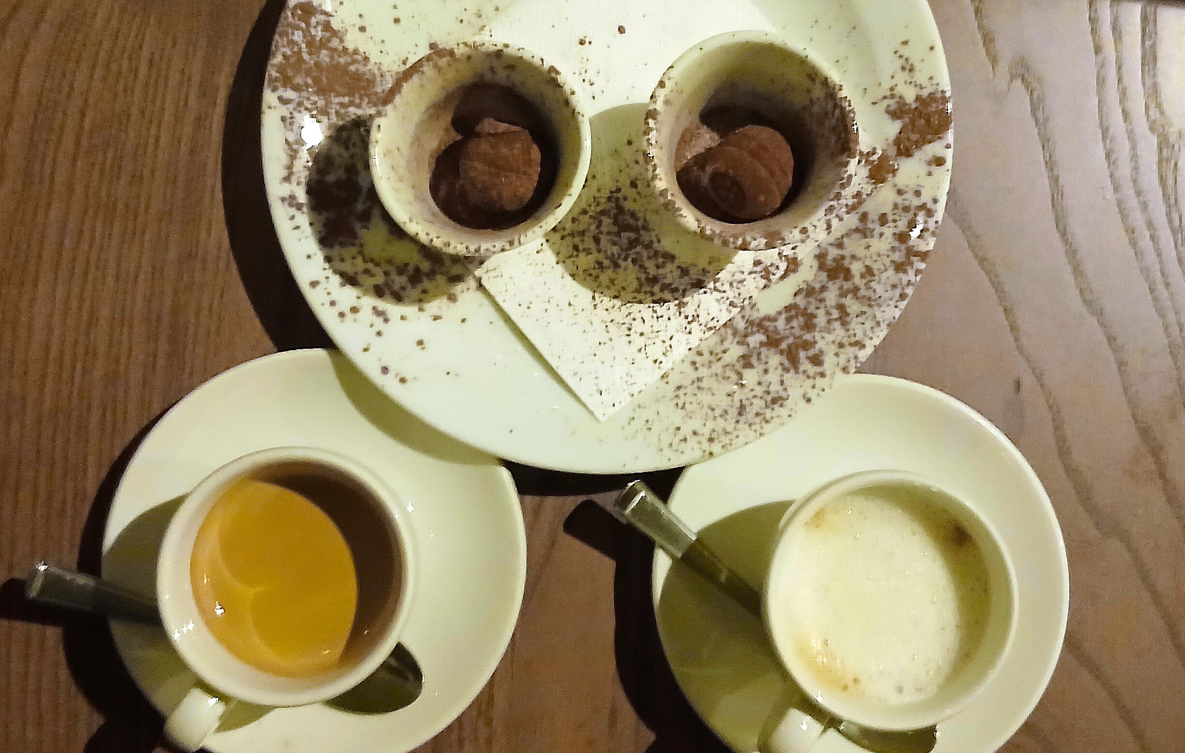 Coffee with truffles