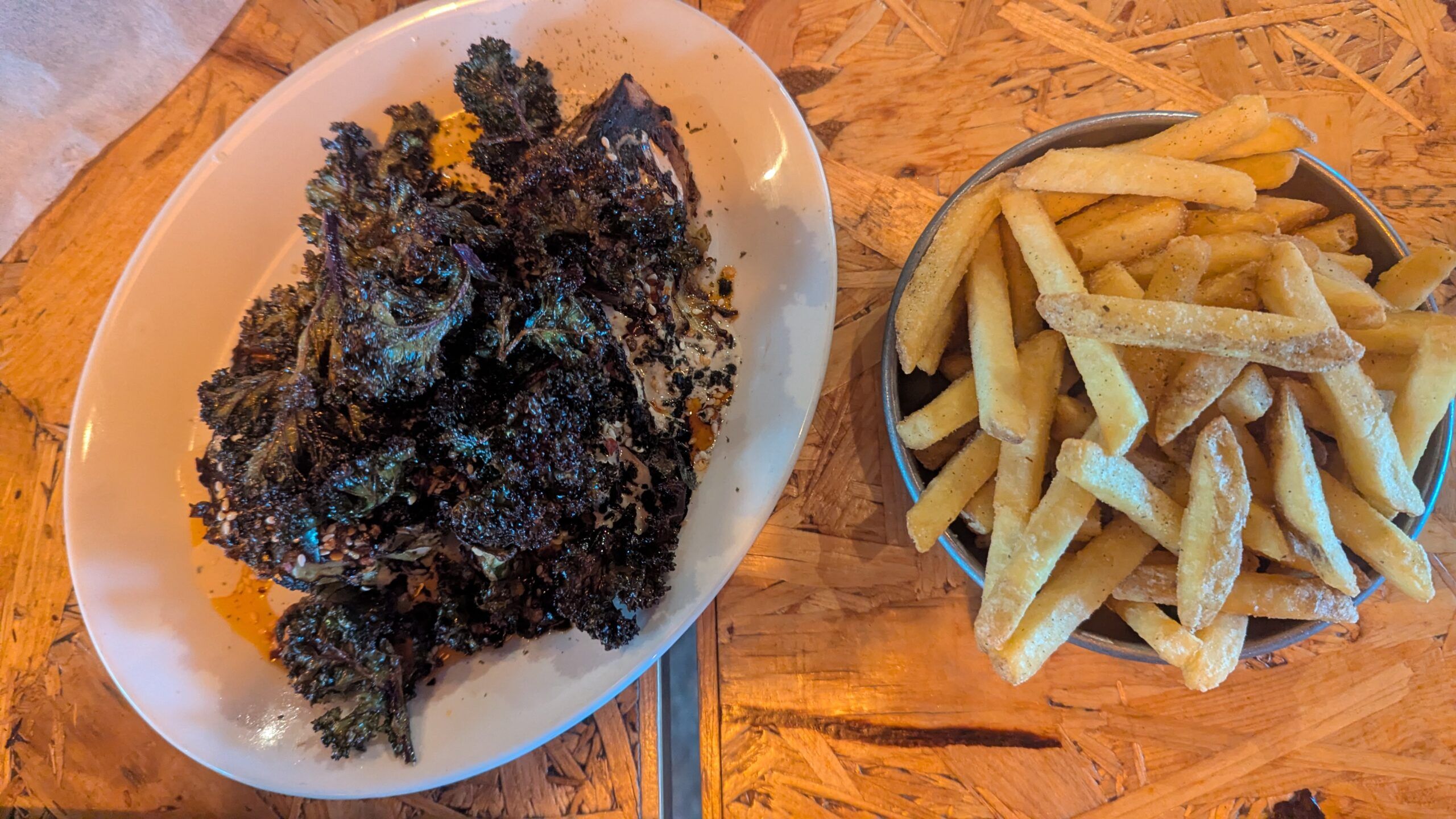 crispy cabbage with chips