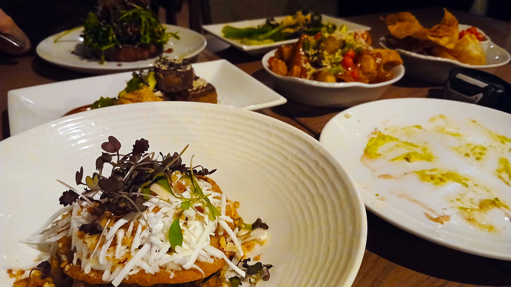 spread of plates at terre a terre