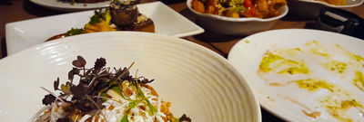 spread of plates at terre a terre