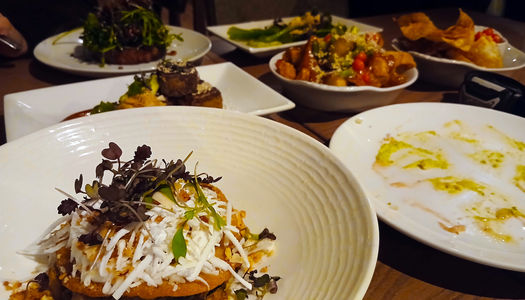 spread of plates at terre a terre