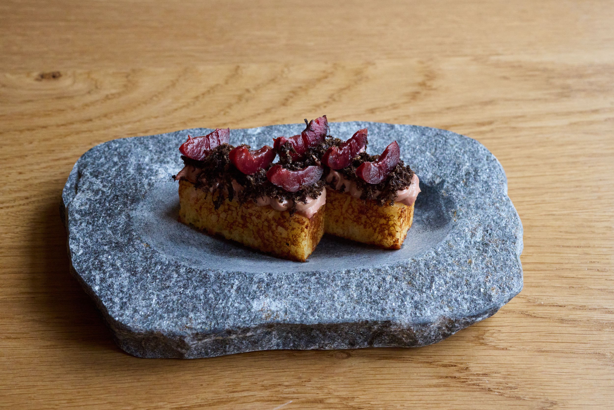 appetisers at Maré restaurant - Brighton and Hove. This restaurant achieved Michelin star status in February 2026