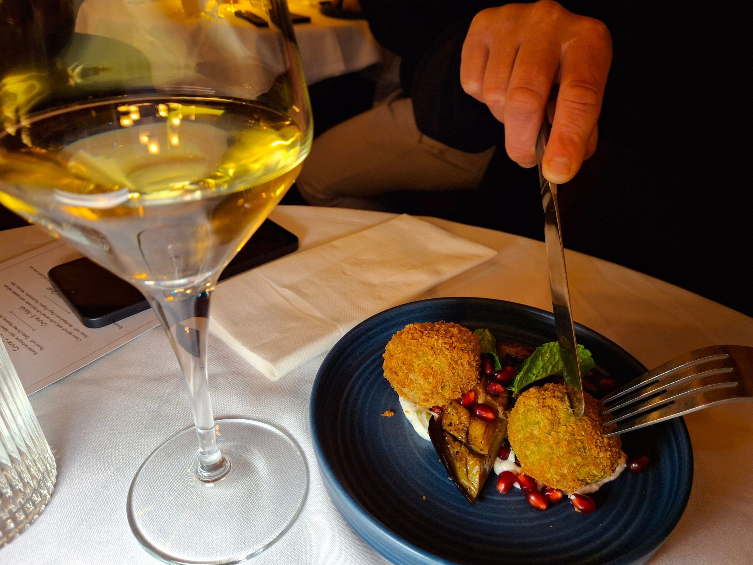 Moroccan-style chickpea falafel with a crisp shell and soft, fluffy centre