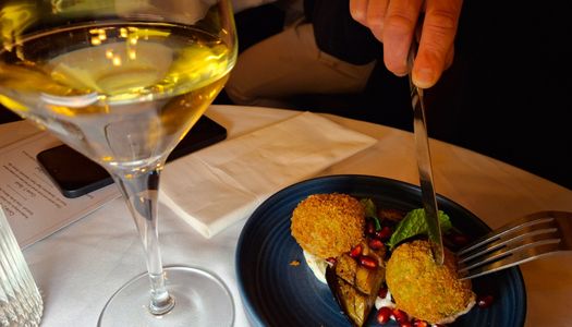 Moroccan-style chickpea falafel with a crisp shell and soft, fluffy centre