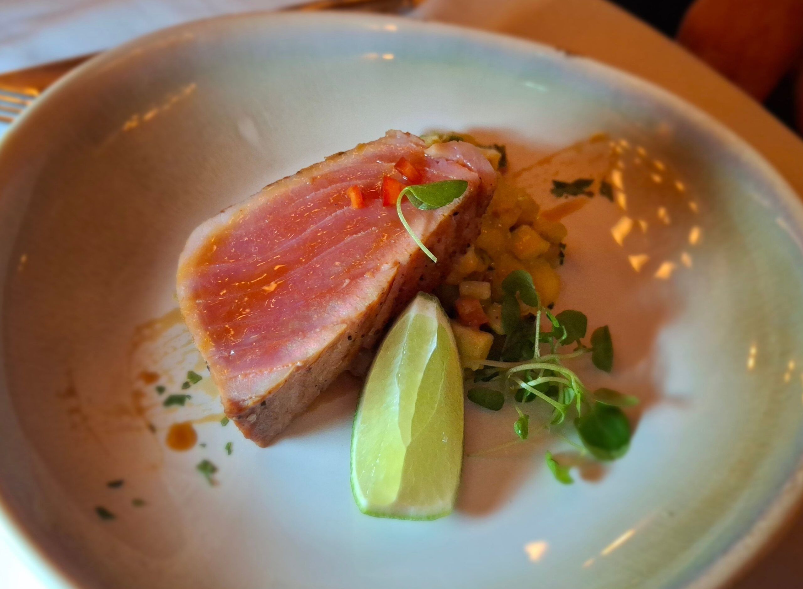 tuna dish on the plate
