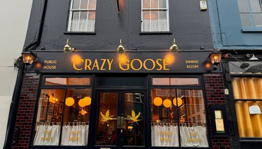 the black facade of the Crazy Goose in Brighton, located on Boyce Street, part of the Black Rock Group.