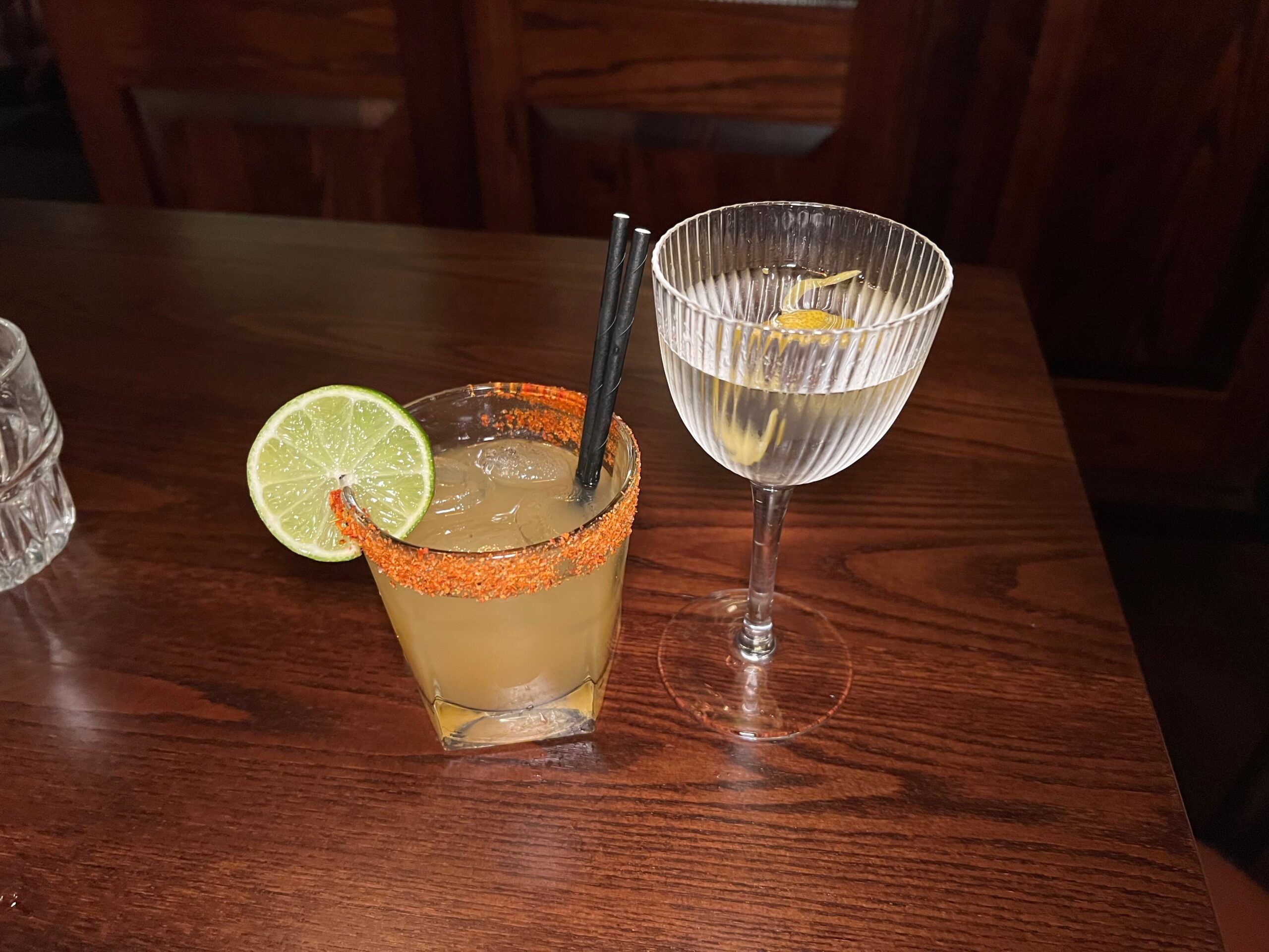 spicy margarita and martini