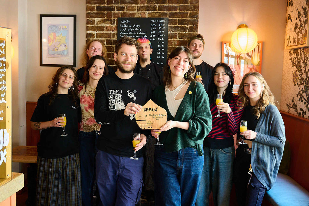 The team at The Earth and Stars. Winners of Plant Champions 2026 at the BRAVO Awards.