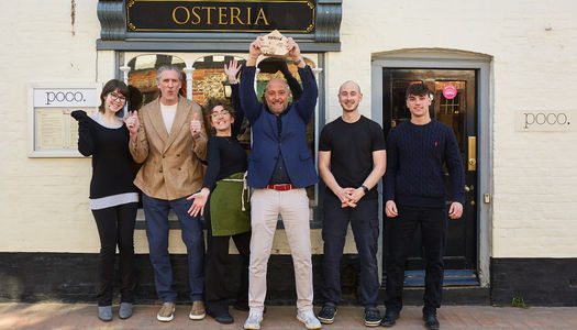 The team at Poco in Alfriston. Celebrating the best wine list in Brighton, Hove and Sussex. With 100's of wines to choose from, including rare wines and wines from Sussex vineyards. BRAVO 2026 Best Wine list winner.