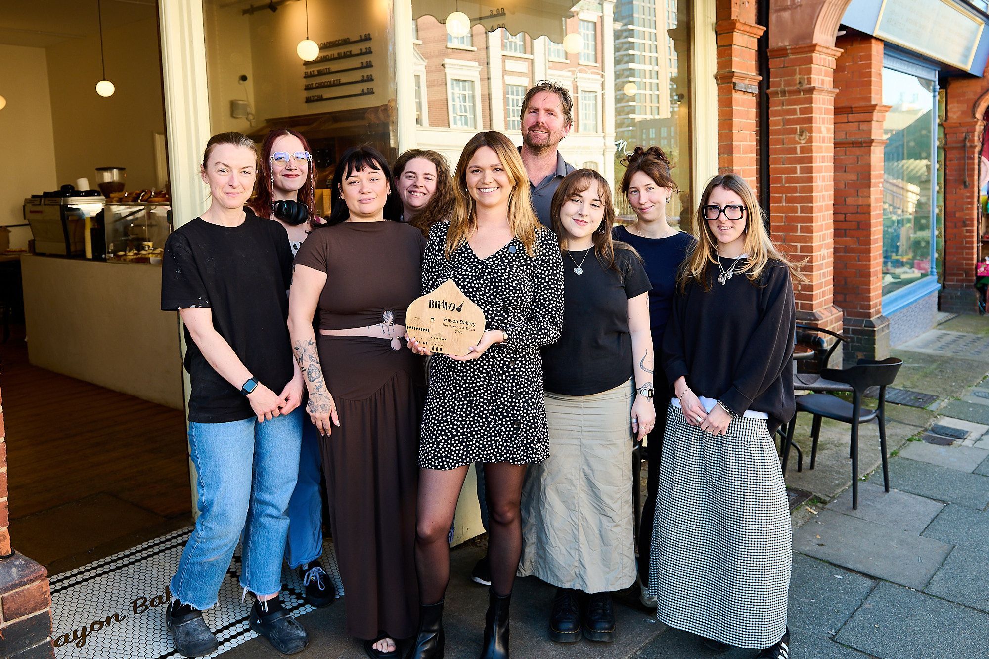 Bayon Bakery, winners of the Best Sweets and Treats at the 2026 BRAVO Awards. New BRAVO category for 2026. Amber Sterck and her team celebrating the win. Next to Hove station.