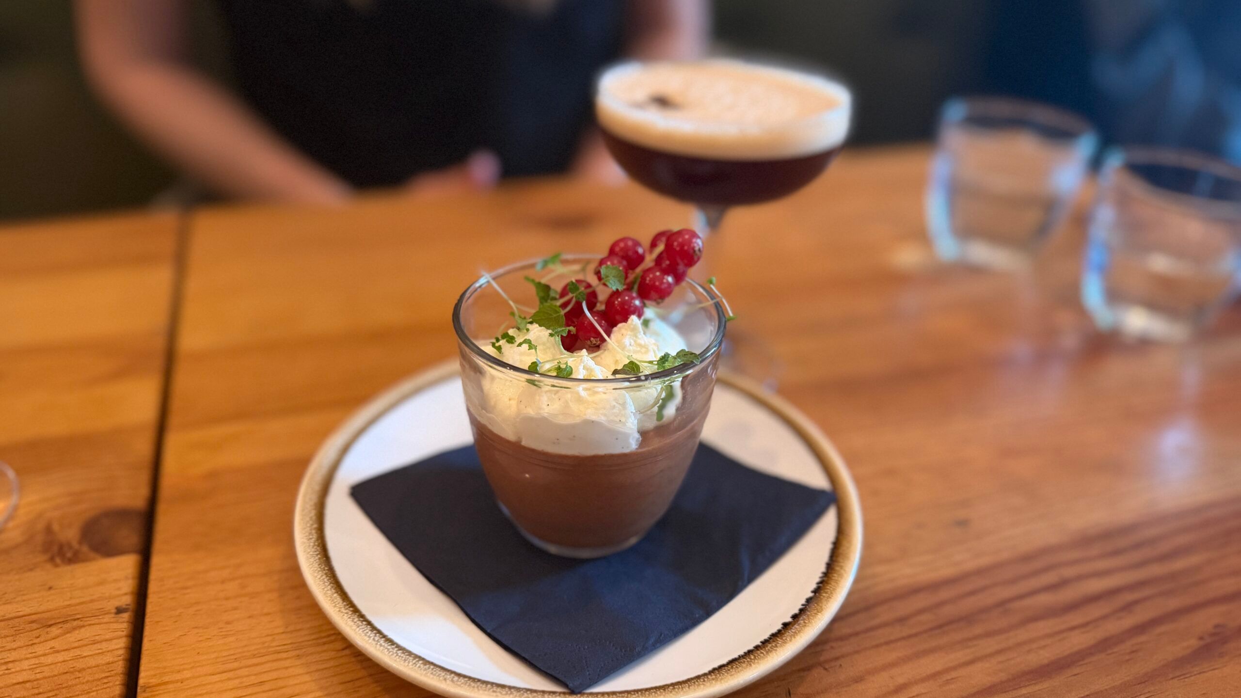 chocolate muss with espresso martinin