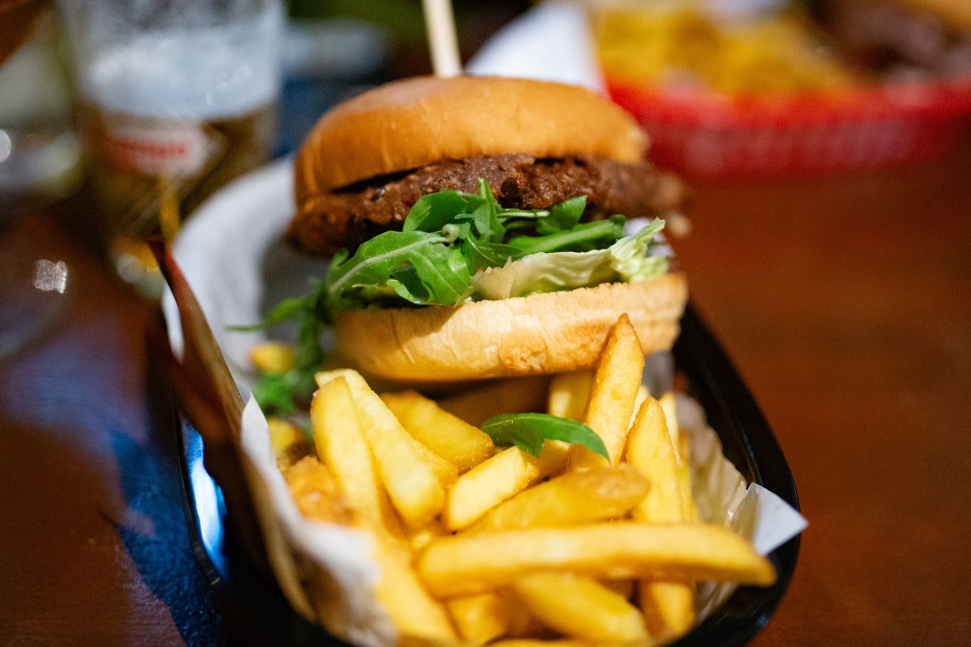 the moyo vegan burger and fries