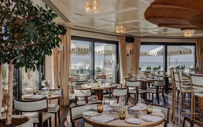 the dining room at Cecconi's on Brighton seafront, part of Soho House