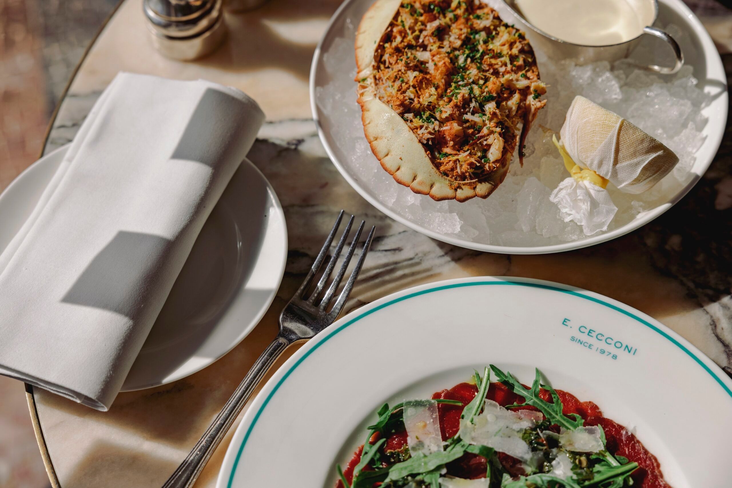crab seafood dish at Cecconi's 