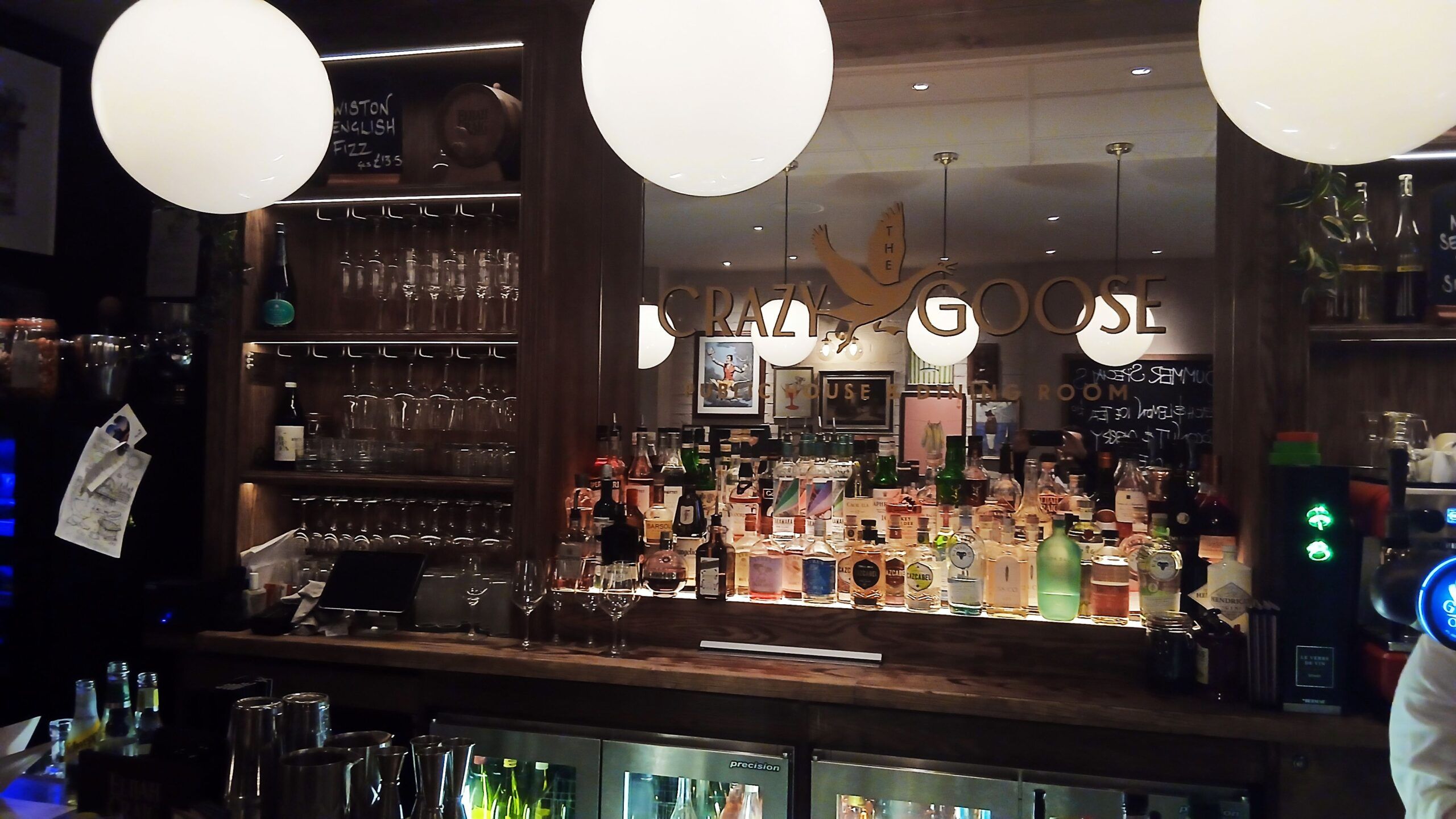bar area at The Crazy Goose