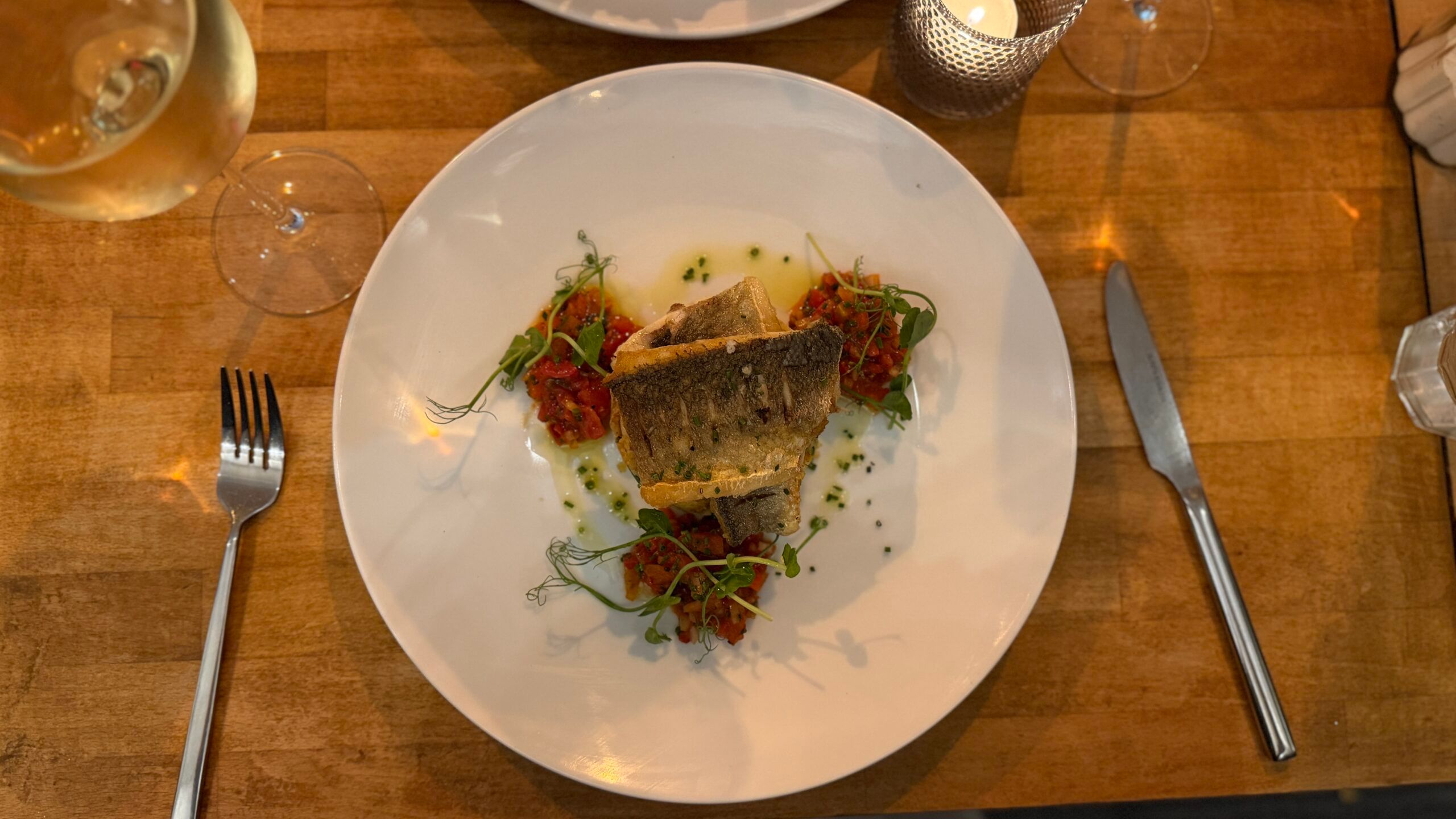 pan roasted seabass