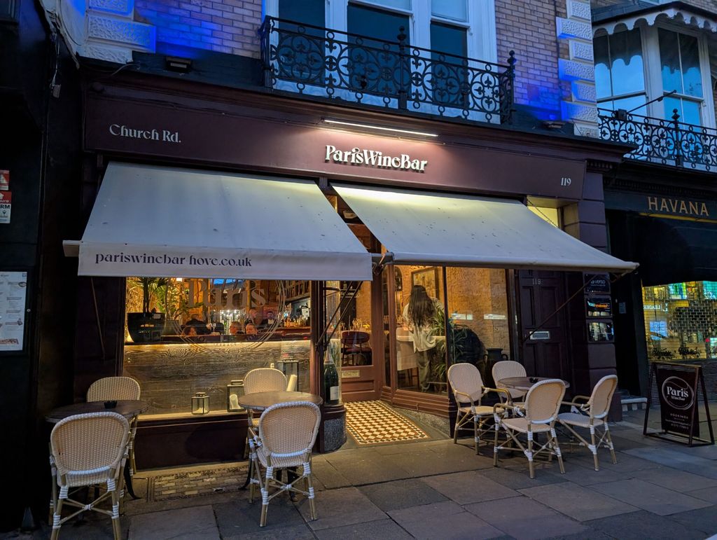 exterior shot of Paris Wine Bar