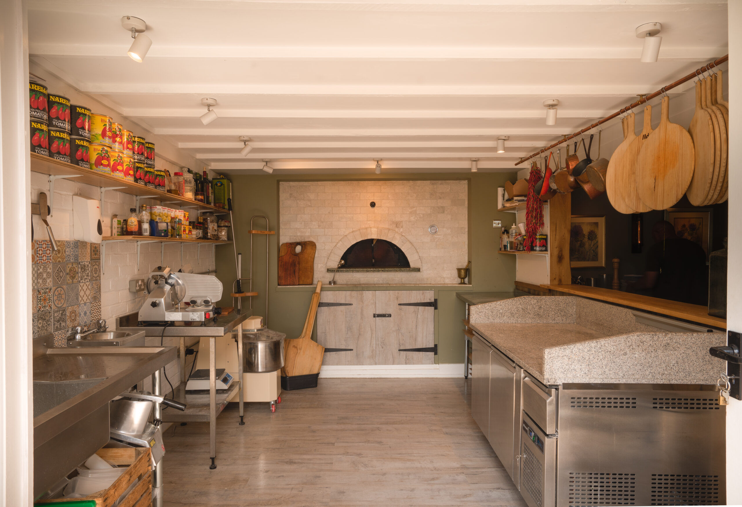 Inside the klitchen at Wildflour