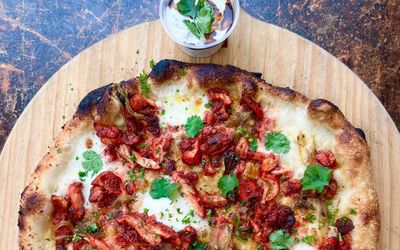 The Tandoori One - Tandoori pizza at Wildflour pizza