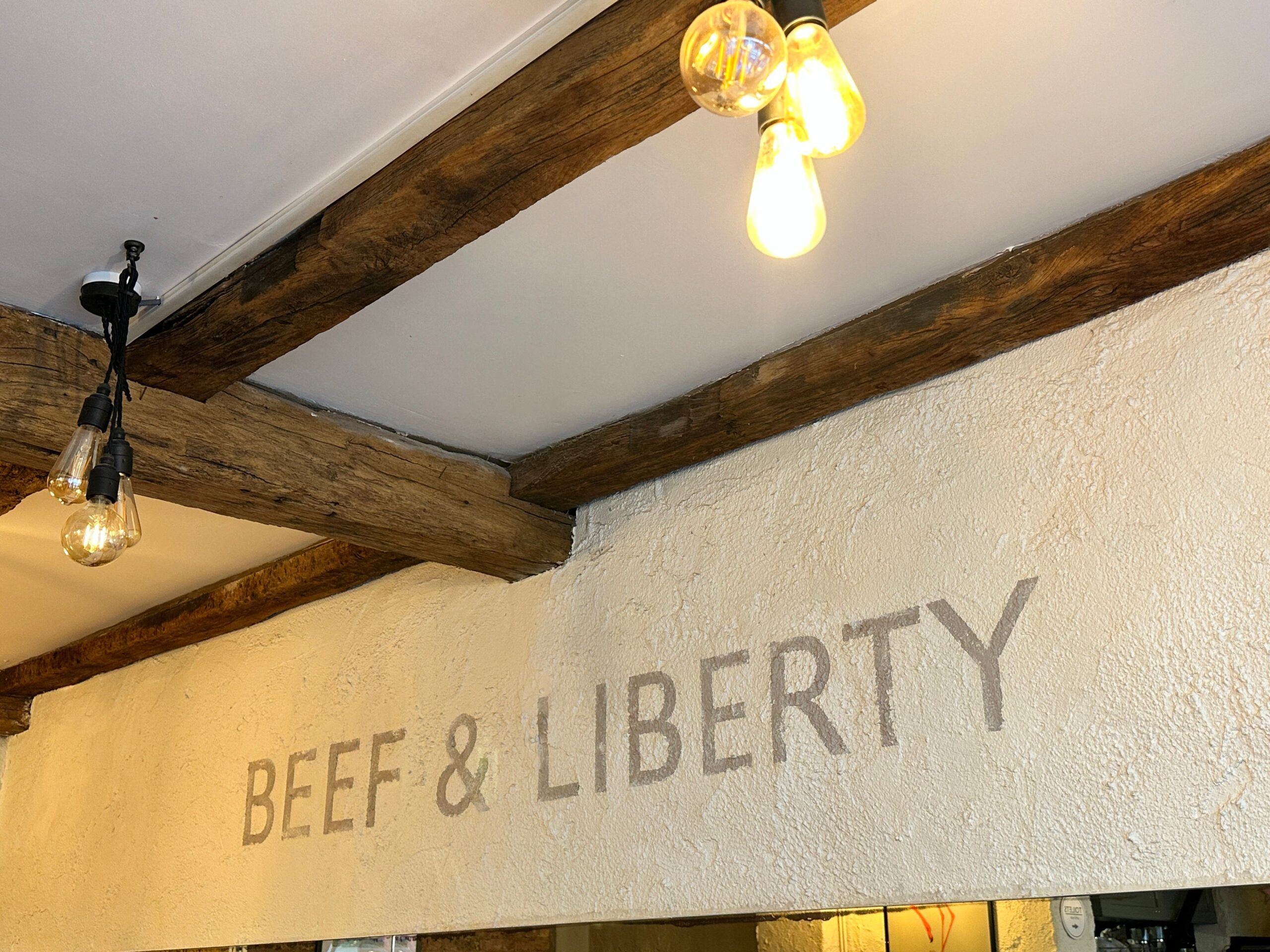 beef and liberty sign
