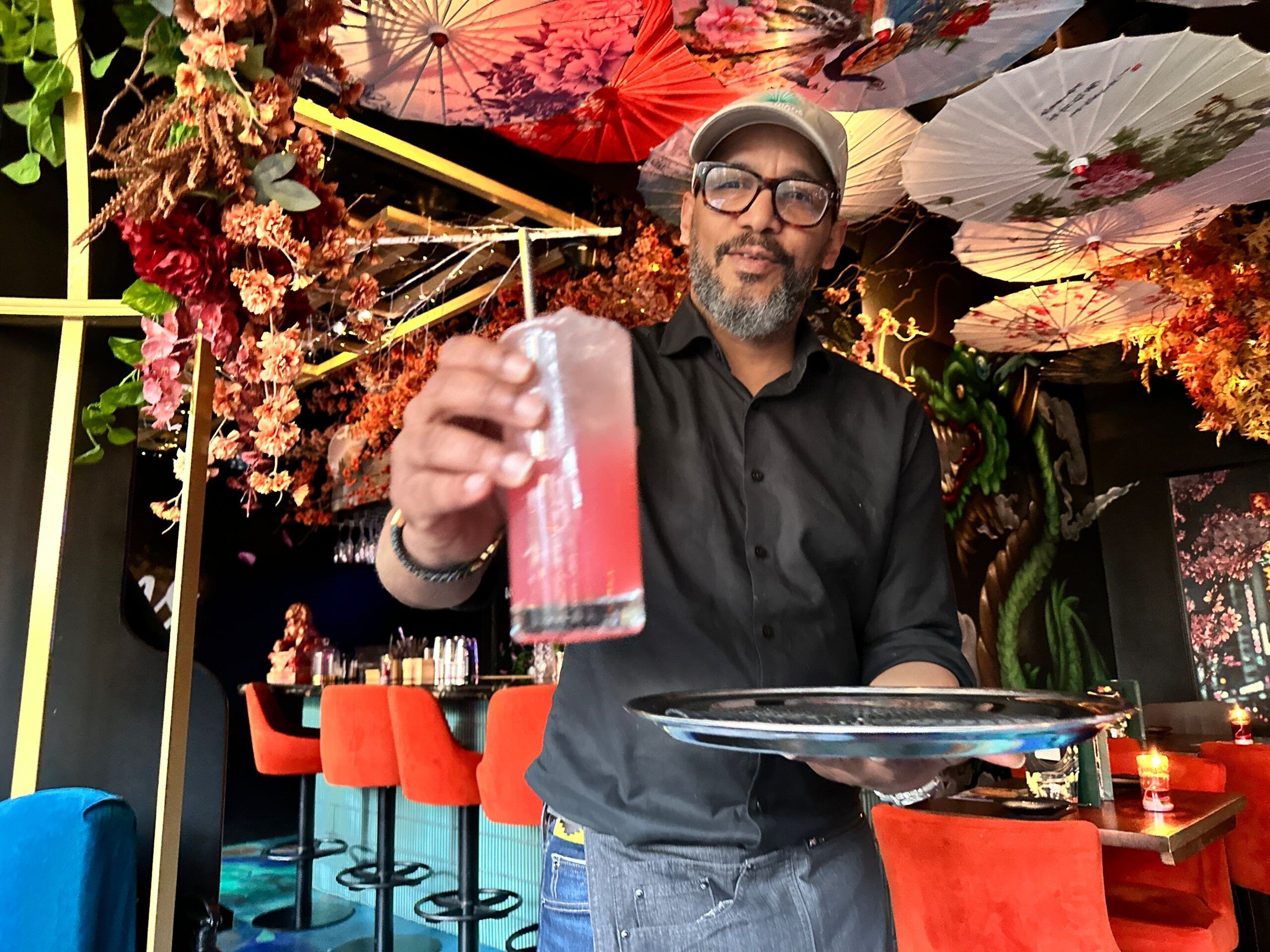 Stefan serving cocktails 