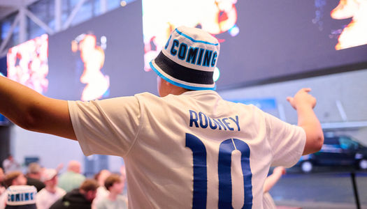 an England fan with his Rooney shirt on, during the 2026 World Cup