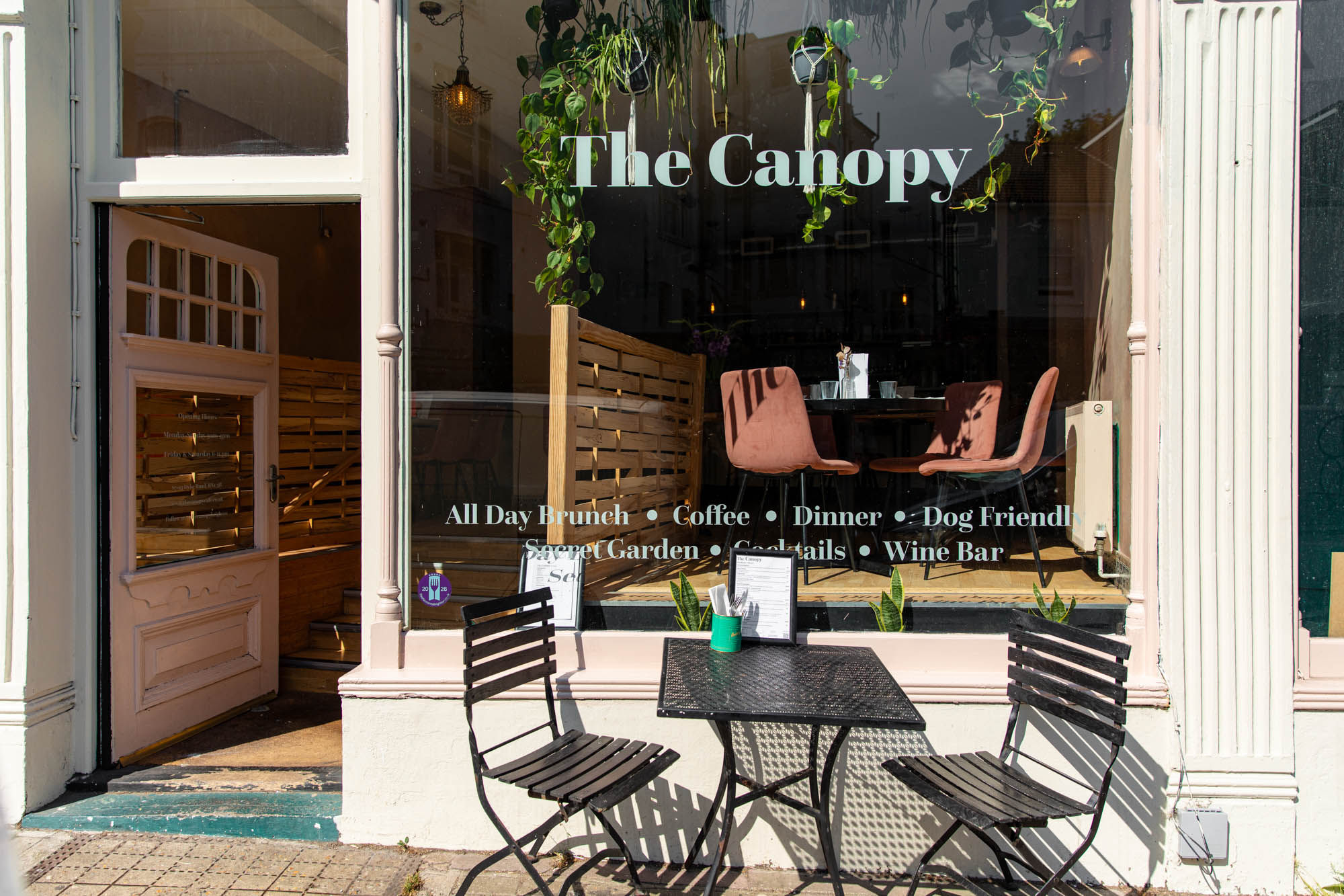 exterior shot of the Canopy cafe