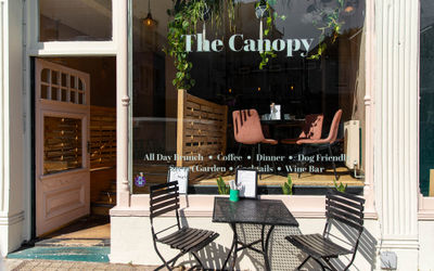 exterior shot of the Canopy cafe