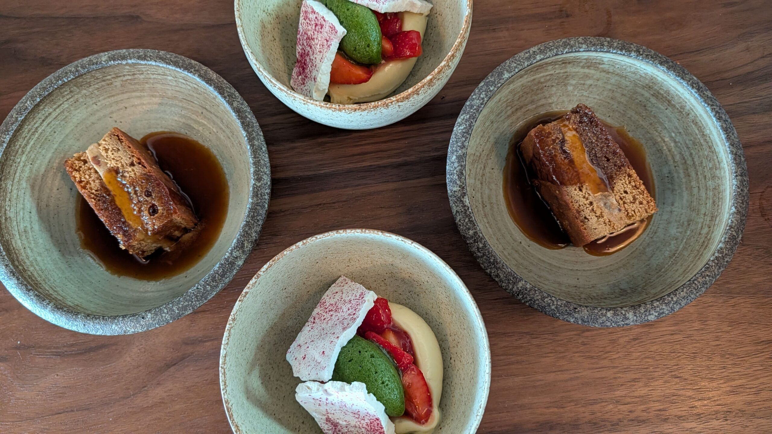 four different desserts