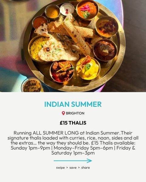Food and Drink Offer at Indian Summer