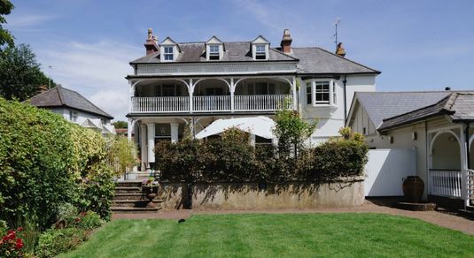 exterior shot of the Wingrove House and their beautiful garden