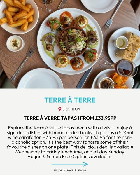 food offer at terre a terre vegetarian restaurant in brighton