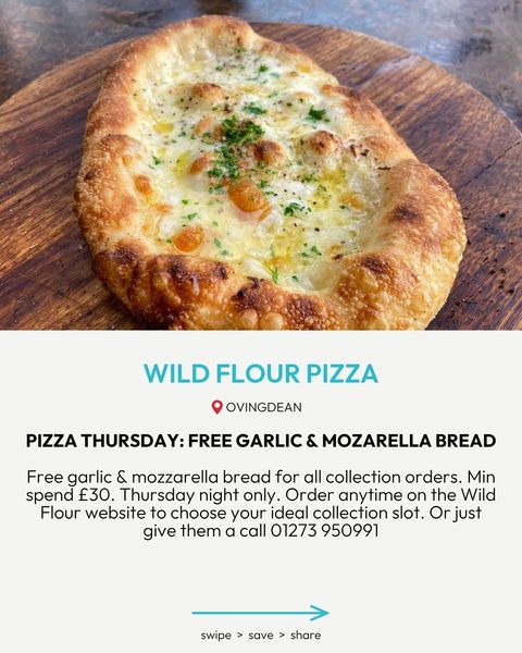 Food offer at Wild Flour Pizza
