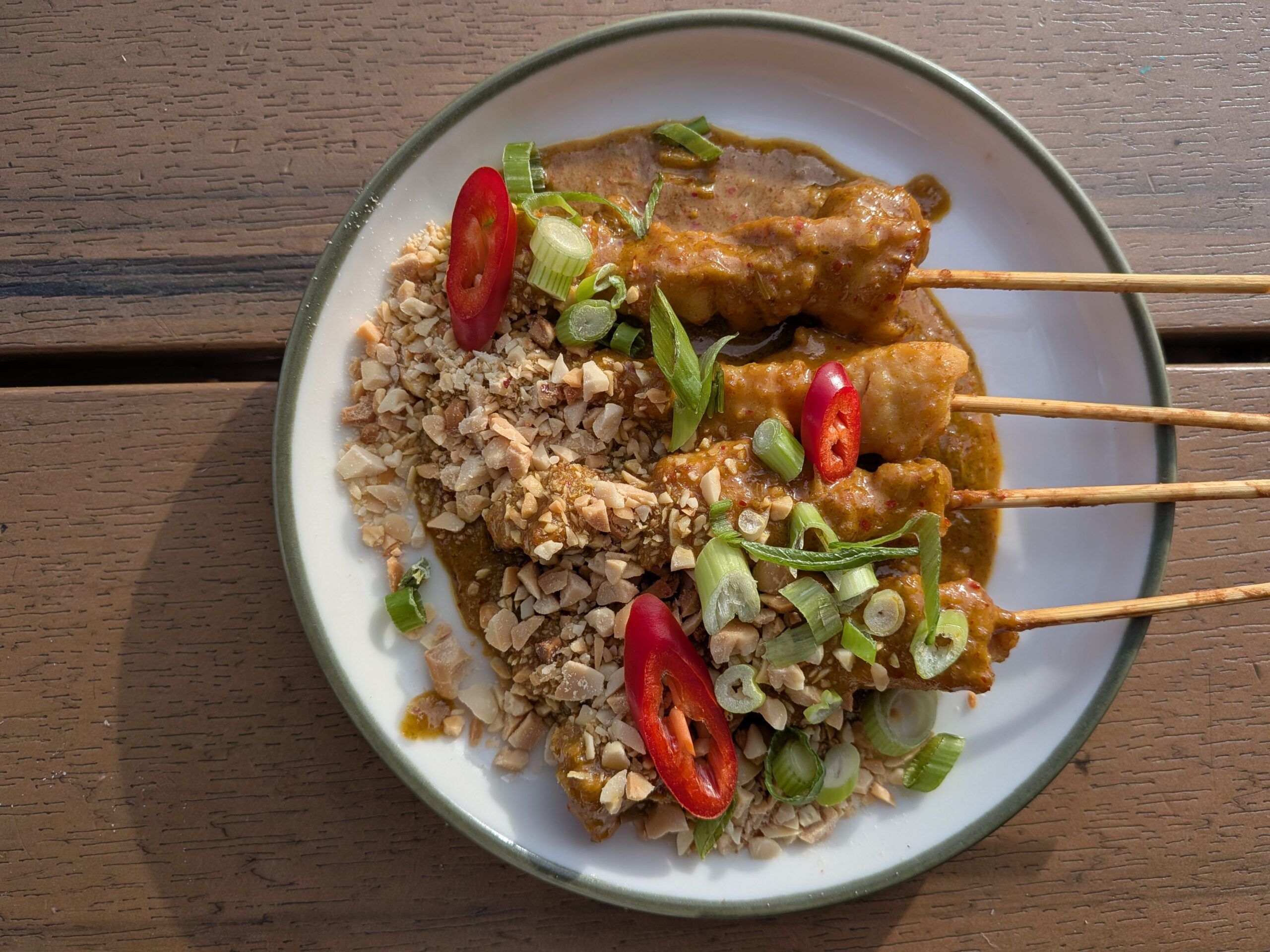 chicken satay skewers from Thai Angle
