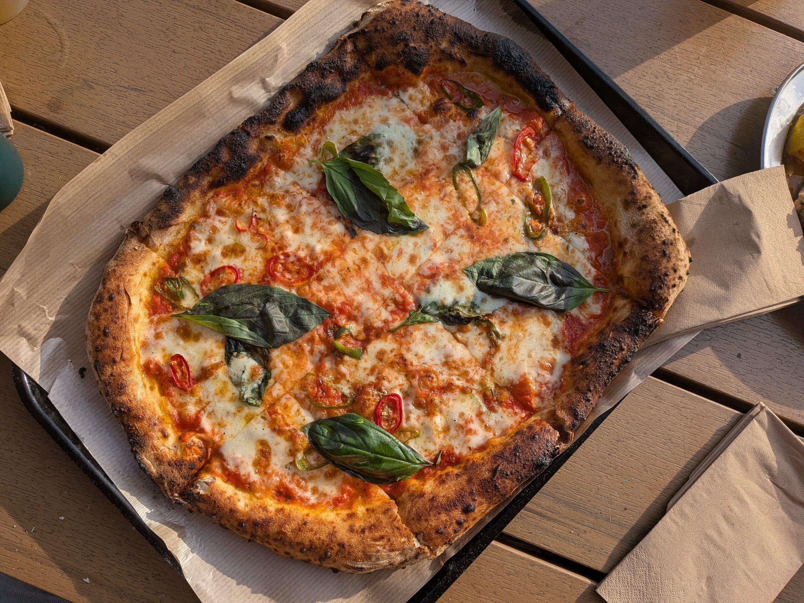 margherita with fresh chillies