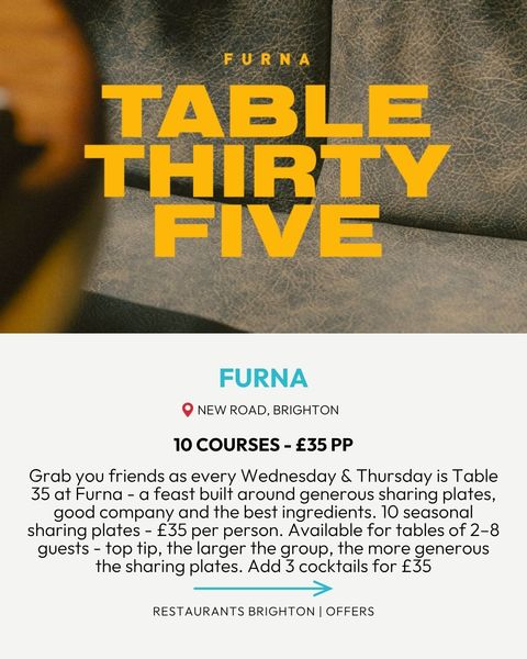restaurant Offer at Furna in Brighton