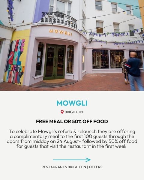 restaurant offer at Mowgli in Brighton