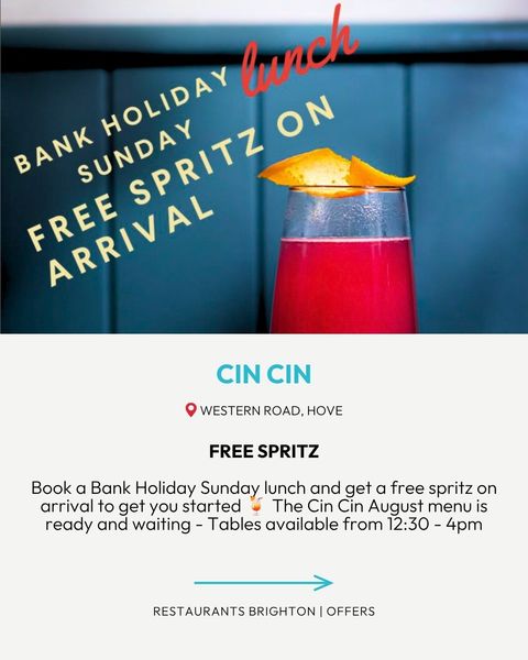 restaurant offer at Cin Cin in Brighton
