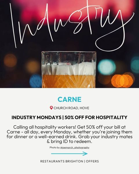 restaurant offer at Carne in Hove