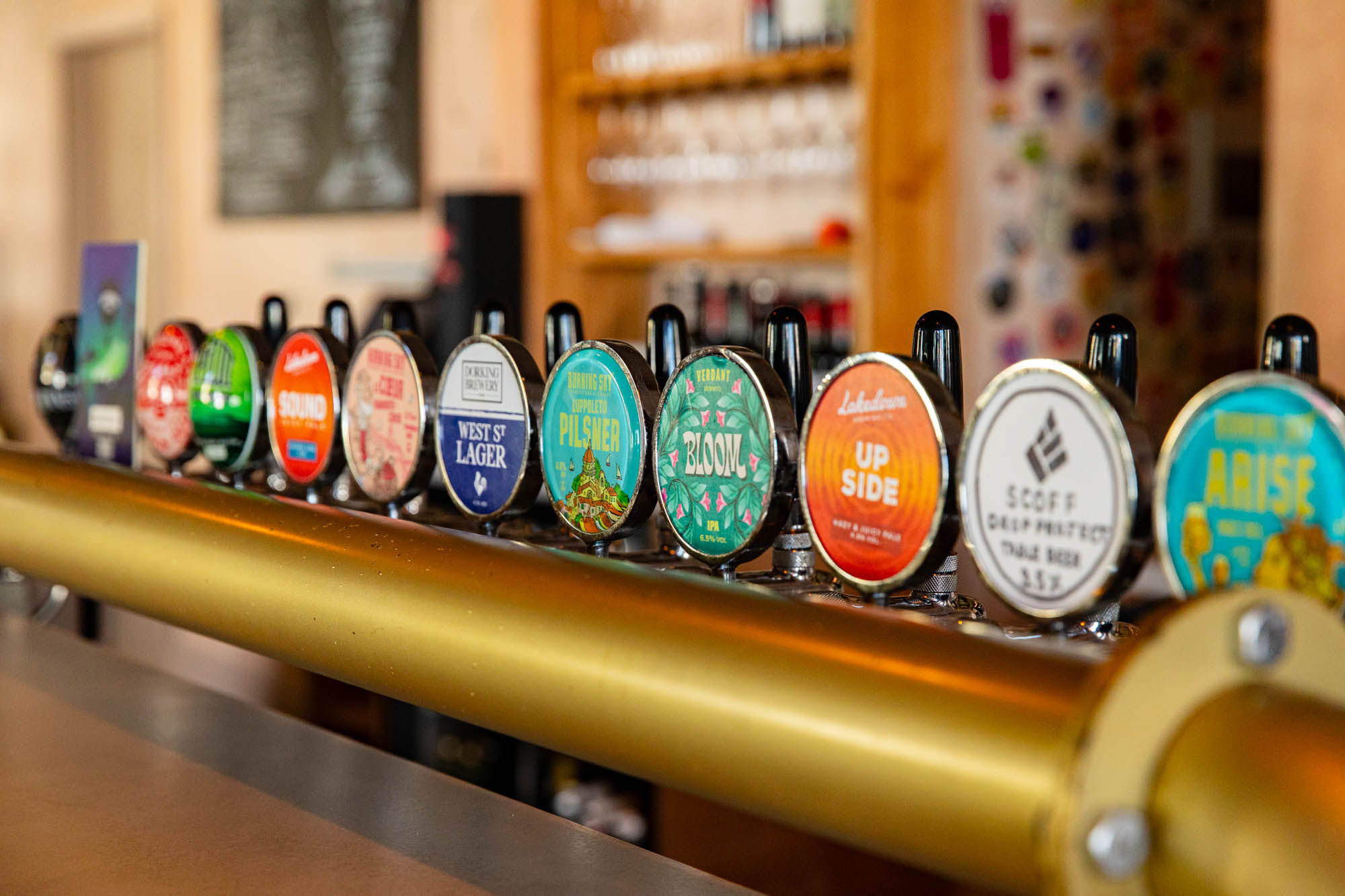 A variety of craft beers available at the Westbourne in Hove 