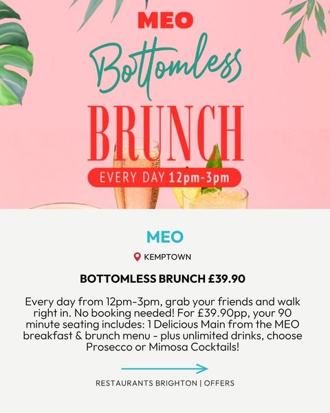 restaurant offer in Brighton at Meo