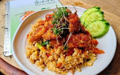 close up shot of the thai dish at The Mucky Duck