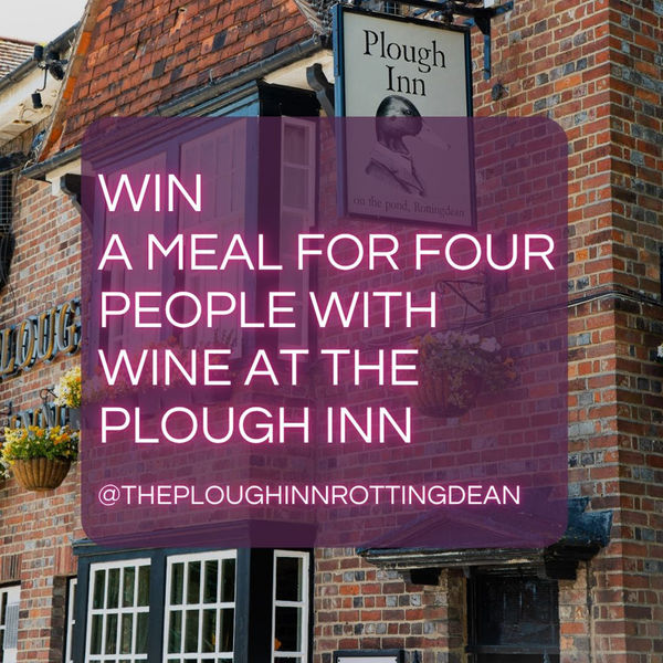 Exterior of pub with a graphic overlay for their competition poster